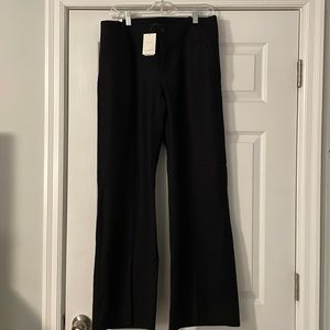 NWT Banana Republic Martin fit black wool 100% flare pants, Size 10